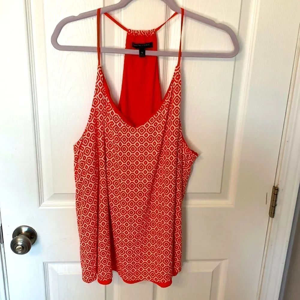 Banana republic orange pattern tank top size XL